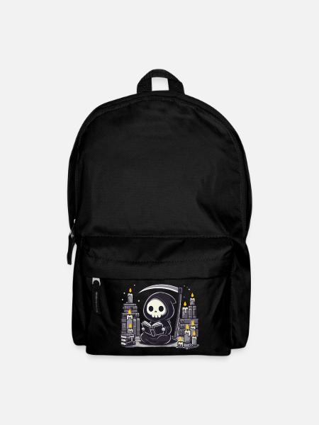 Grim Reaper Bookworm with Scythe - Backpack - black