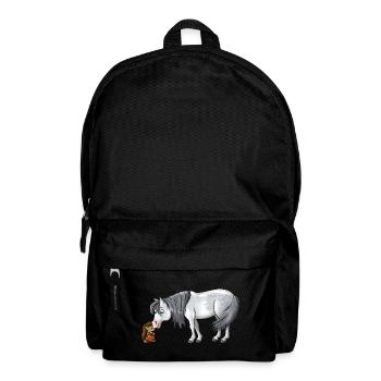 Pony and hedgehog horses friends beastly cute - Backpack - black - Front