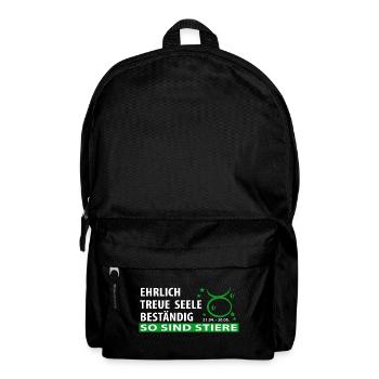 Sternzeichen Stier - Eigenschaften - Rucksack - Schwarz - Vorne