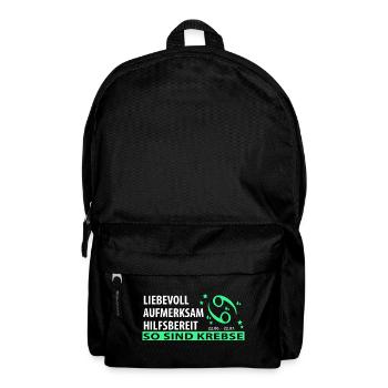 Sternzeichen Krebs - Eigenschaften - Rucksack - Schwarz - Vorne
