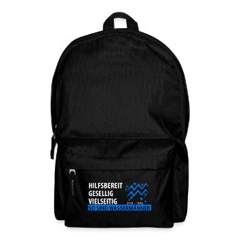 Sternzeichen Wassermann - Eigenschaften - Rucksack - Schwarz - Vorne
