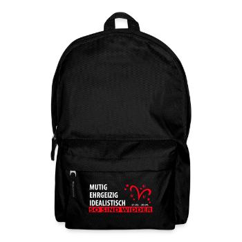 Sternzeichen Widder - Eigenschaften - Rucksack - Schwarz - Vorne