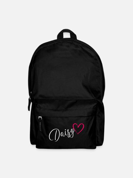Daisy Name Vorname Herz pink - Rucksack - Schwarz
