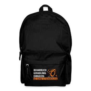 Sternzeichen Steinbock - Eigenschaften - Rucksack - Schwarz - Vorne
