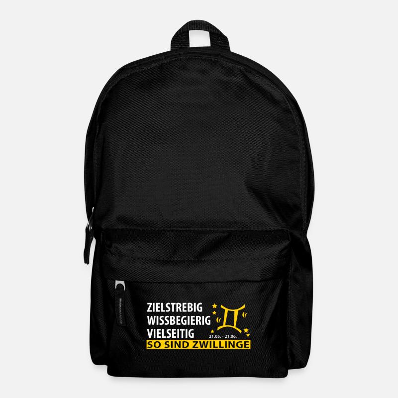 Sternzeichen Zwilling - Eigenschaften - Rucksack - Schwarz