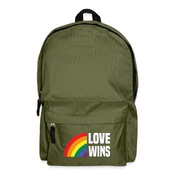 Love Wins Regenbogen - Rucksack - Olivgrün - Vorne