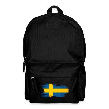 Sweden - National flag, brush effect - Backpack - black - Front