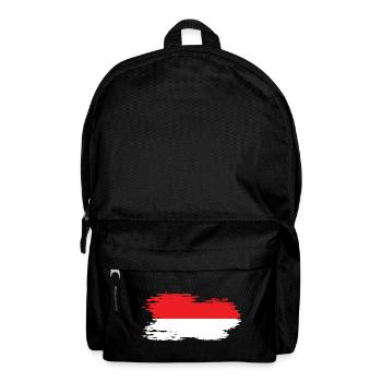 Indonesia - National flag, brush effect - Backpack - black - Front
