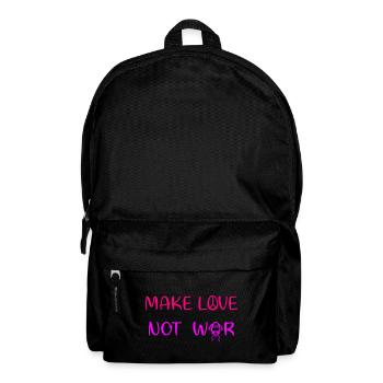 Make love - not war - Backpack - black - Front