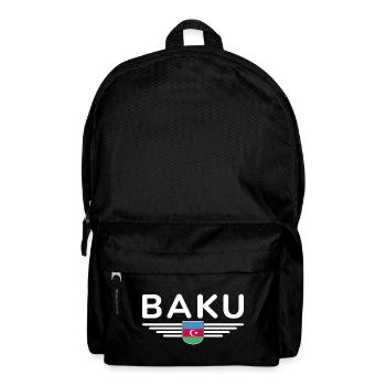 Baku T-Shirt – Für Fans der Hauptstadt - Rucksack - Schwarz - Vorne