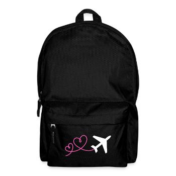 Flyers with a heart Flying Travel Holiday Airplane - Backpack - black - Front