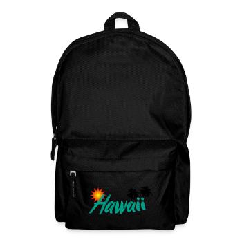 Hawaii Sonne Traumhaft Urlaub Palmen - Rucksack - Schwarz - Vorne