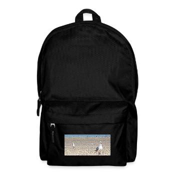 Gulls at the beach - Backpack - black - Front