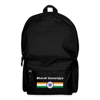 Bharat Ganarajya - Fahne und Wappen - Rucksack - Schwarz - Vorne