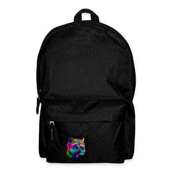 Tiger Portrait Gesicht Color RGB fotorealistic - Rucksack - Schwarz - Vorne