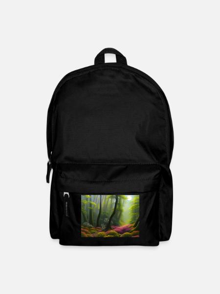 Sunlight floods the forest - Backpack - black