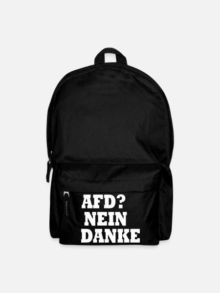 Afd nein danke - Rucksack - Schwarz
