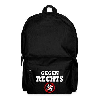 Gegen rechts - Rucksack - Schwarz - Vorne