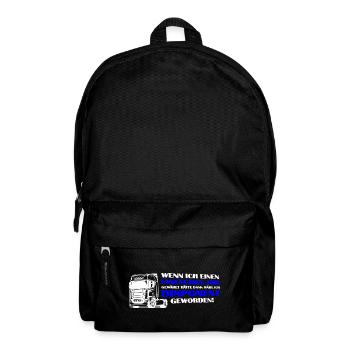 Trucker Brummi Fahrer Disponent Spruch Zugmaschine - Rucksack - Schwarz - Vorne