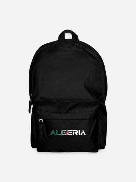 Lettrage Pays - ALGERIA - Drapeau Algérie - Sac à dos - noir