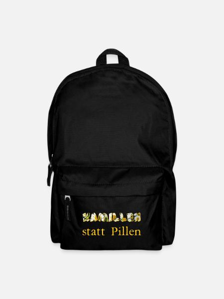 kamillen statt pillen - Rucksack - Schwarz