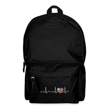 Congo - heartbeat, pulse, heart line, ECG - Backpack - black - Front