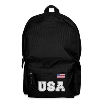 ÉQUIPE Bannière du drapeau américain des États-Unis sur la police - Sac à dos - noir - Devant