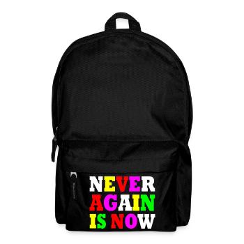 Never again is now - Rucksack - Schwarz - Vorne