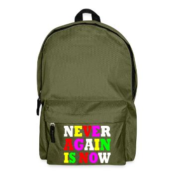 Never again is now - Sac à dos - vert olive - Devant