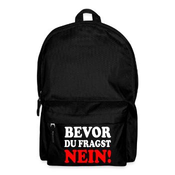 Bevor du fragst nein - Rucksack - Schwarz - Vorne