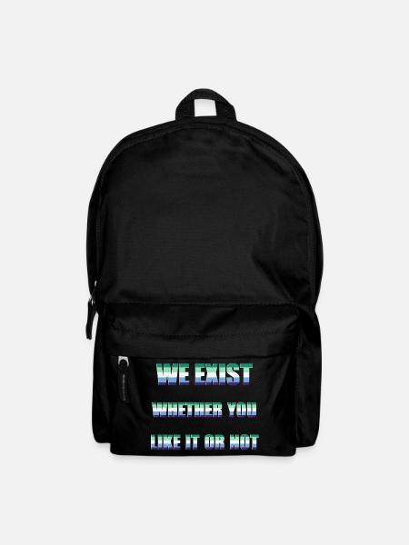 We Exist - Gay Men Flag - Backpack - black