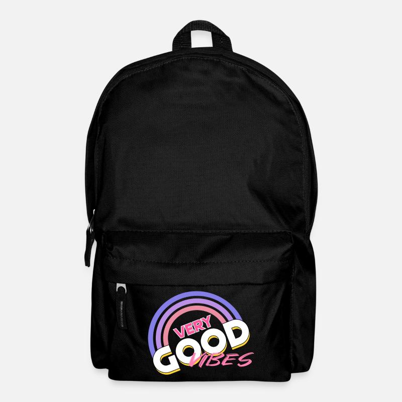 good vibes Regenbogen - Rucksack - Schwarz