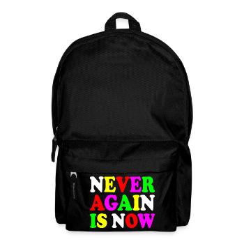Never again is now - Rucksack - Schwarz - Vorne