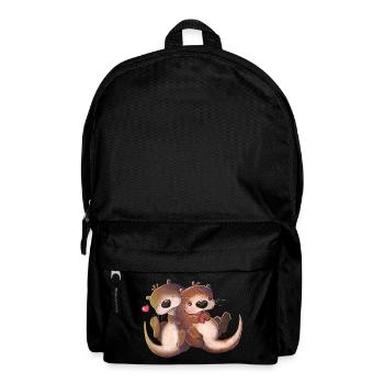 Sweet Otters Love Heart Otters in Love - Backpack - black - Front