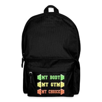 Mon Corps Ma Gym Mon Choice Humour Musculation - Sac à dos - noir - Devant