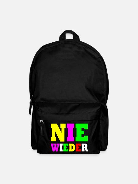 Nie wieder - Rucksack - Schwarz
