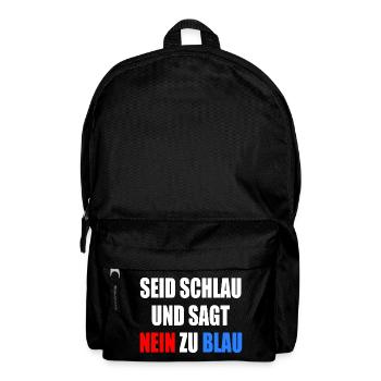 Soyez intelligents, ne votez pas bleu - FCK AfD - Sac à dos - noir - Devant