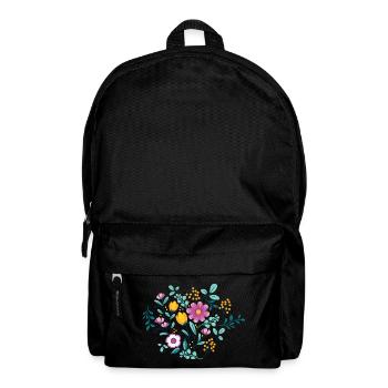 FLEURS Jaunes et Violettes - Sac à dos - noir - Devant