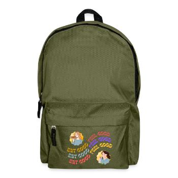 EAT GOOD FEEL GOOD - Backpack - olive green - Front