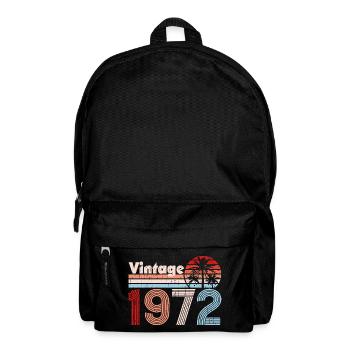 Millésime 1972 Palmiers Rétro Anniversaire - Sac à dos - noir - Devant