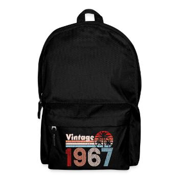 Millésime 1967 Palmiers Rétro Anniversaire - Sac à dos - noir - Devant