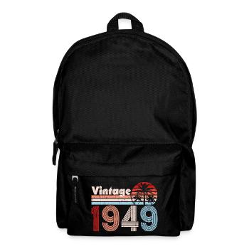 Vintage 1949 Palm Trees Retro Birthday - Backpack - black - Front