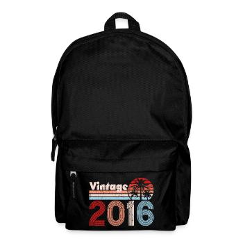 Millésime 2016 Palmiers Rétro Anniversaire - Sac à dos - noir - Devant