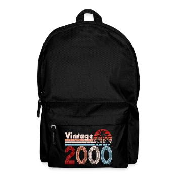 Vintage 2000 Palm Trees Retro Birthday - Backpack - black - Front