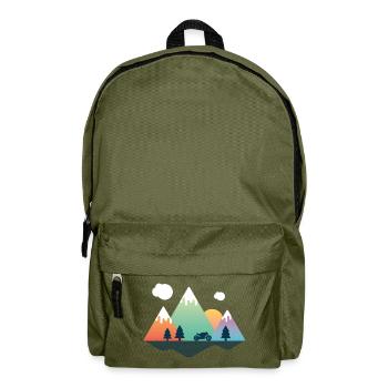 Motorradberge - Rucksack - Olivgrün - Vorne