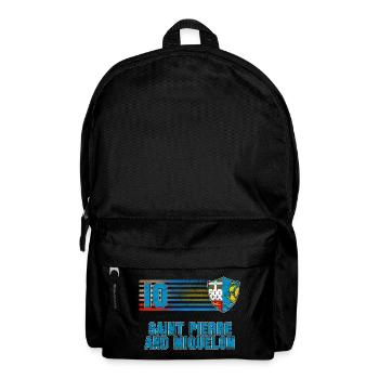 St. Pierre und Miquelon Fußball Mannschaft - Rucksack - Schwarz - Vorne