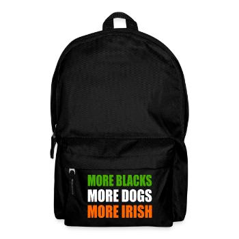 more blacks more dogs more irish - Backpack - black - Front