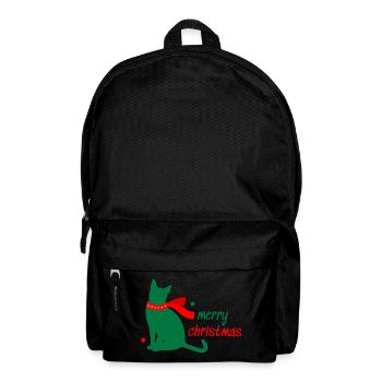 Chat Star Animal Cadeau d’écharpe de Noël - Sac à dos - noir - Devant