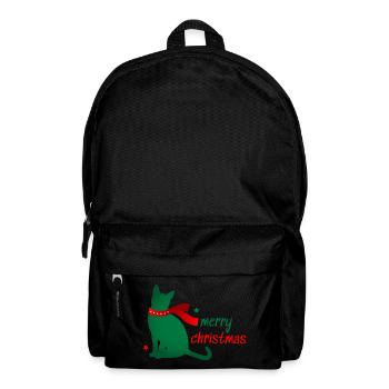 Chat Star Animal Écharpe de Noël 3D Cadeau - Sac à dos - noir - Devant