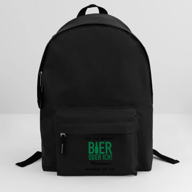 Bier oder ich Rucksack